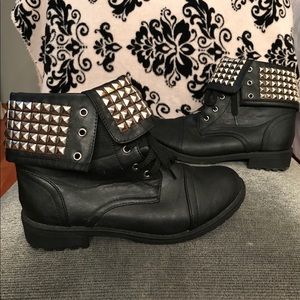 Studded Combat Boots